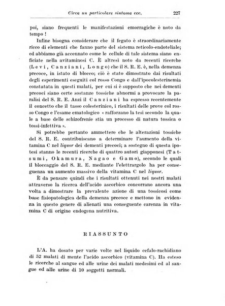 Neopsichiatria rassegna di psichiatria, neurologia, endocrinologia