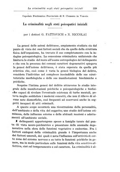 Neopsichiatria rassegna di psichiatria, neurologia, endocrinologia