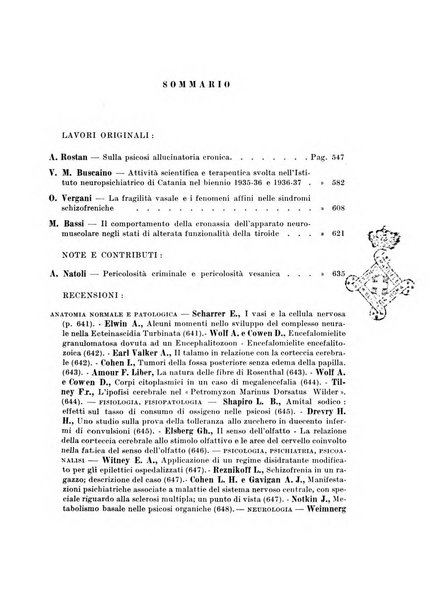 Neopsichiatria rassegna di psichiatria, neurologia, endocrinologia