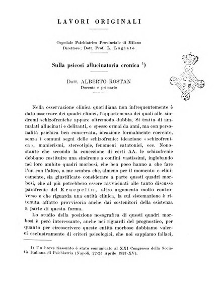 Neopsichiatria rassegna di psichiatria, neurologia, endocrinologia