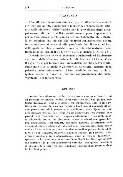 Neopsichiatria rassegna di psichiatria, neurologia, endocrinologia