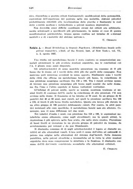 Neopsichiatria rassegna di psichiatria, neurologia, endocrinologia