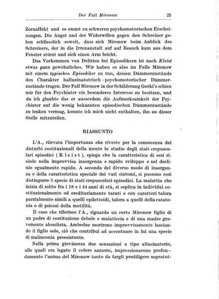 Neopsichiatria rassegna di psichiatria, neurologia, endocrinologia