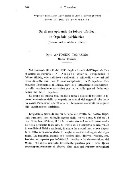 Neopsichiatria rassegna di psichiatria, neurologia, endocrinologia