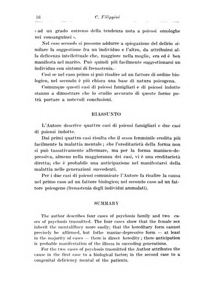 Neopsichiatria rassegna di psichiatria, neurologia, endocrinologia