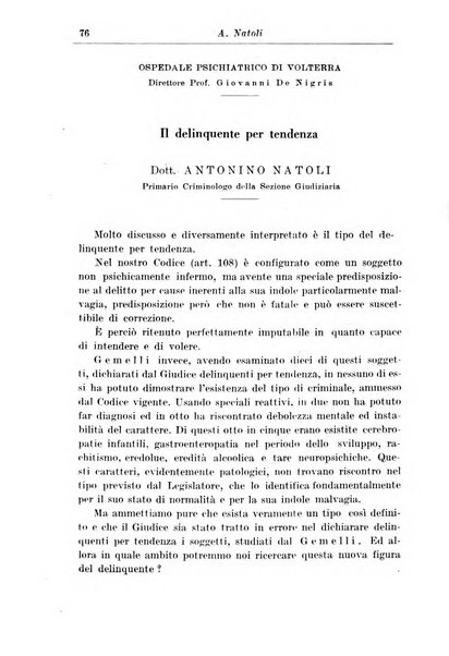 Neopsichiatria rassegna di psichiatria, neurologia, endocrinologia