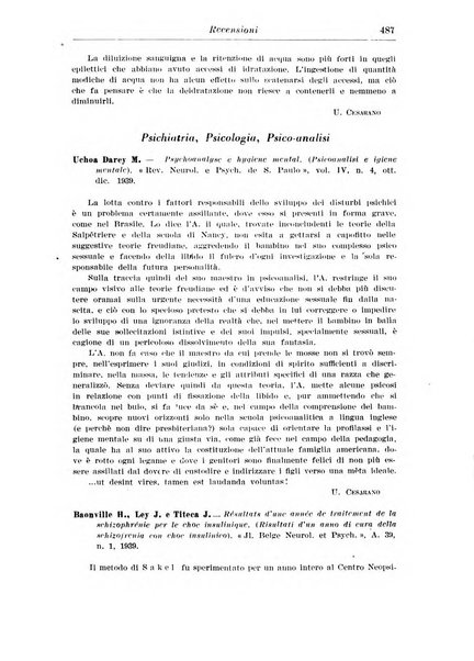 Neopsichiatria rassegna di psichiatria, neurologia, endocrinologia