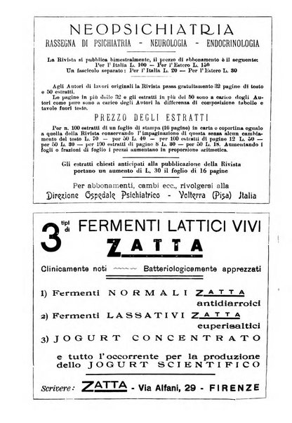 Neopsichiatria rassegna di psichiatria, neurologia, endocrinologia