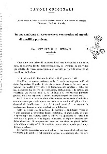 Neopsichiatria rassegna di psichiatria, neurologia, endocrinologia