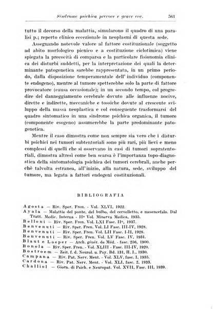 Neopsichiatria rassegna di psichiatria, neurologia, endocrinologia