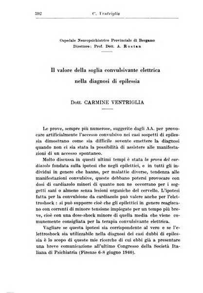 Neopsichiatria rassegna di psichiatria, neurologia, endocrinologia