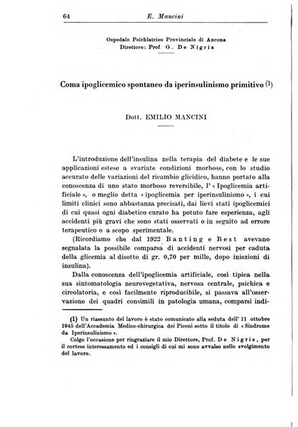 Neopsichiatria rassegna di psichiatria, neurologia, endocrinologia