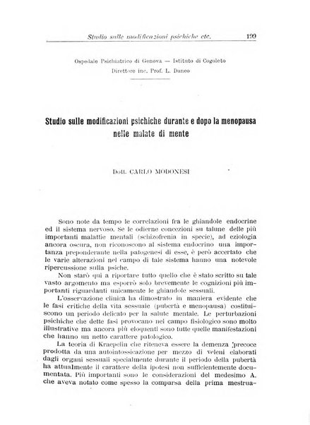 Neopsichiatria rassegna di psichiatria, neurologia, endocrinologia