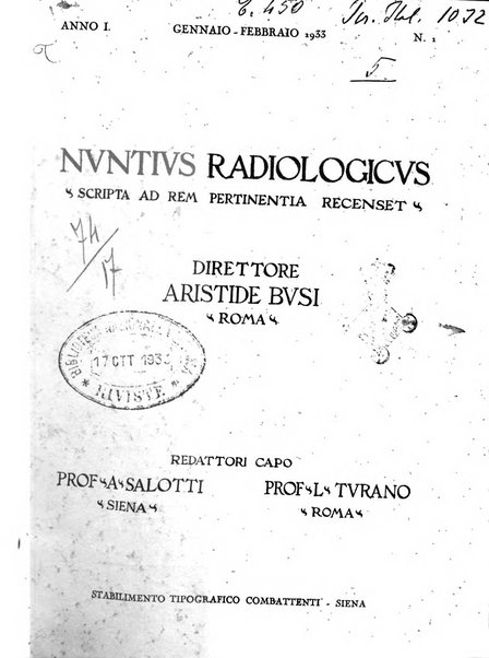 Nuntius radiologicus scripta ad rem pertinentia recenset