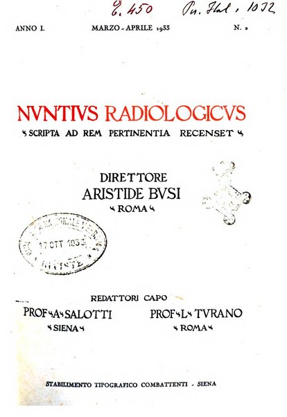 Nuntius radiologicus scripta ad rem pertinentia recenset