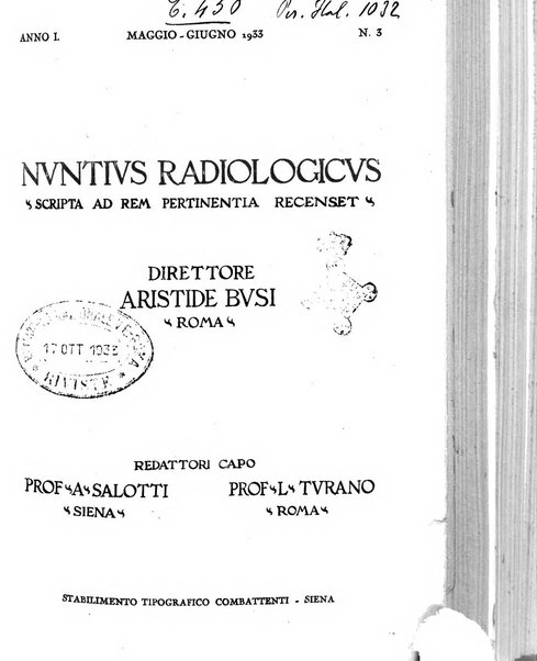 Nuntius radiologicus scripta ad rem pertinentia recenset