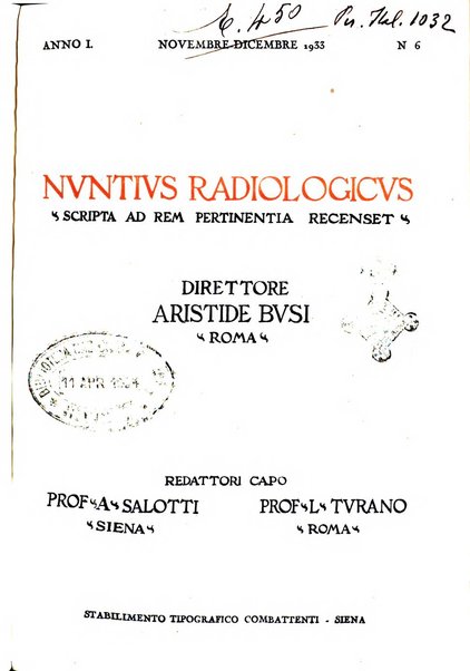 Nuntius radiologicus scripta ad rem pertinentia recenset