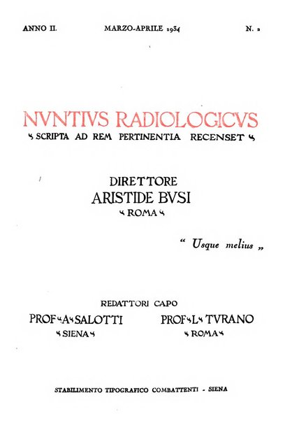 Nuntius radiologicus scripta ad rem pertinentia recenset