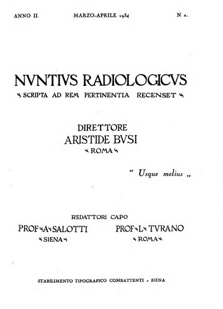 Nuntius radiologicus scripta ad rem pertinentia recenset