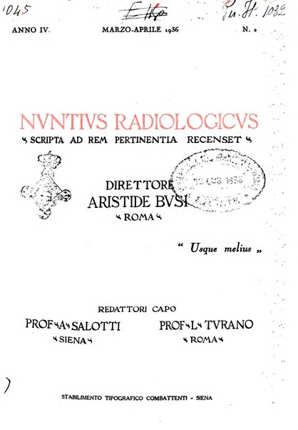 Nuntius radiologicus scripta ad rem pertinentia recenset