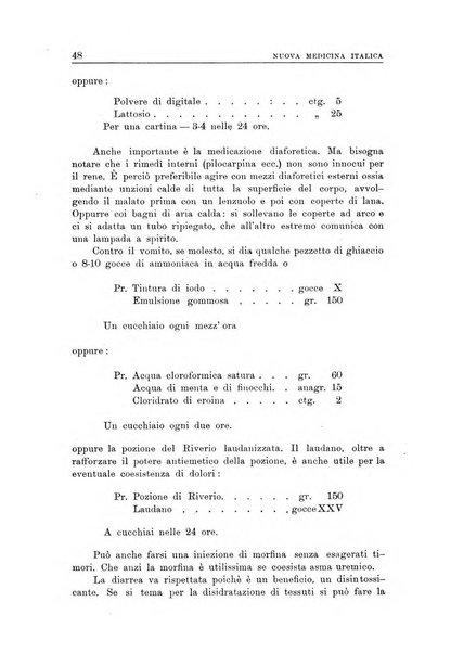 Nuova medicina italica rivista di medicina, scienze affini e problemi professionali