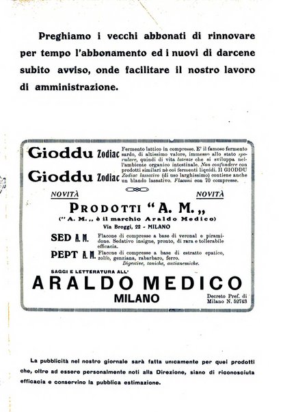 Nuova medicina italica rivista di medicina, scienze affini e problemi professionali