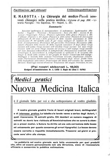 Nuova medicina italica rivista di medicina, scienze affini e problemi professionali