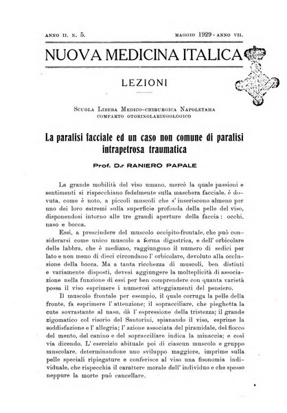 Nuova medicina italica rivista di medicina, scienze affini e problemi professionali