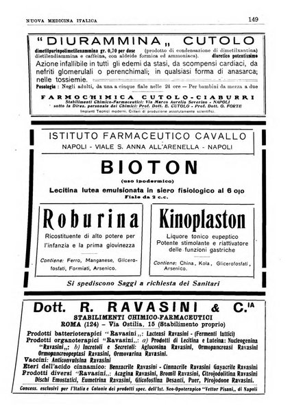 Nuova medicina italica rivista di medicina, scienze affini e problemi professionali