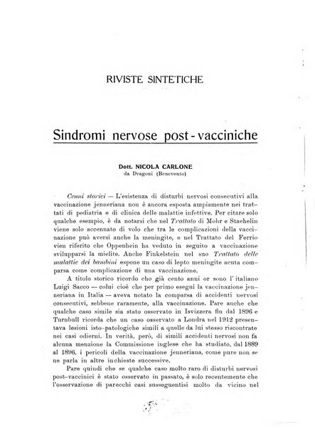 Nuova medicina italica rivista di medicina, scienze affini e problemi professionali