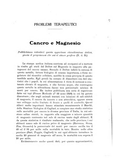 Nuova medicina italica rivista di medicina, scienze affini e problemi professionali