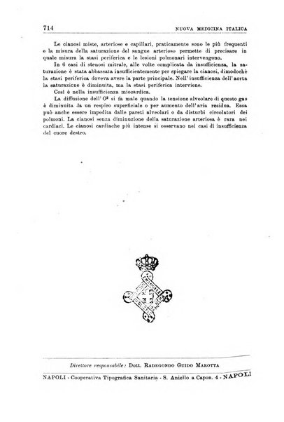 Nuova medicina italica rivista di medicina, scienze affini e problemi professionali