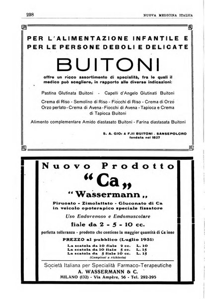 Nuova medicina italica rivista di medicina, scienze affini e problemi professionali