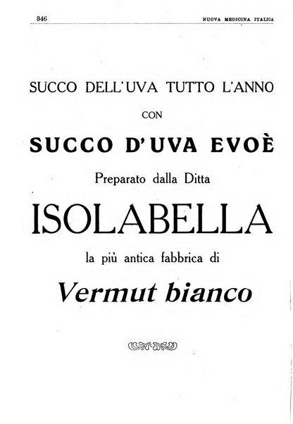 Nuova medicina italica rivista di medicina, scienze affini e problemi professionali