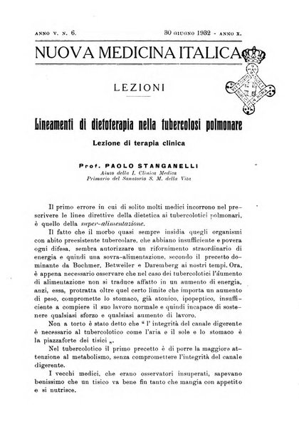 Nuova medicina italica rivista di medicina, scienze affini e problemi professionali