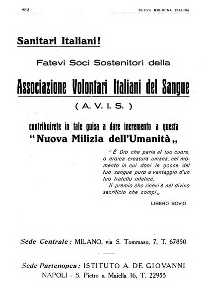 Nuova medicina italica rivista di medicina, scienze affini e problemi professionali