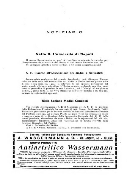 Nuova medicina italica rivista di medicina, scienze affini e problemi professionali