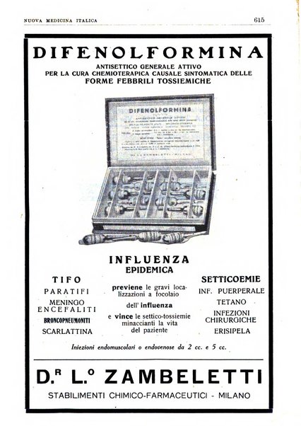 Nuova medicina italica rivista di medicina, scienze affini e problemi professionali