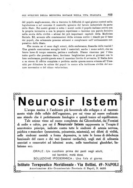 Nuova medicina italica rivista di medicina, scienze affini e problemi professionali