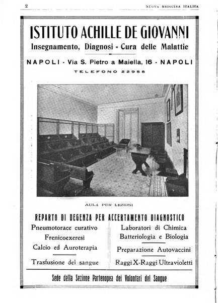 Nuova medicina italica rivista di medicina, scienze affini e problemi professionali