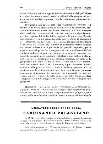 Nuova medicina italica rivista di medicina, scienze affini e problemi professionali