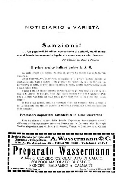 Nuova medicina italica rivista di medicina, scienze affini e problemi professionali