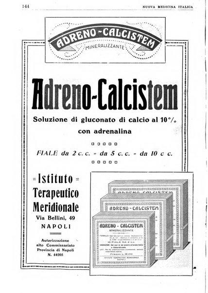 Nuova medicina italica rivista di medicina, scienze affini e problemi professionali