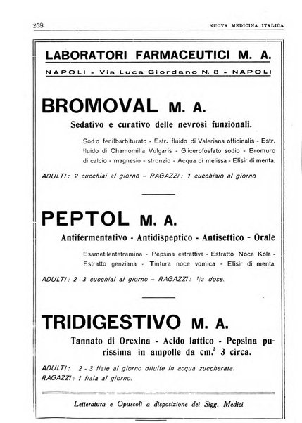 Nuova medicina italica rivista di medicina, scienze affini e problemi professionali