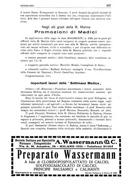 Nuova medicina italica rivista di medicina, scienze affini e problemi professionali