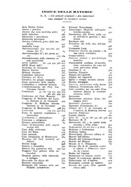 Nuova medicina italica rivista di medicina, scienze affini e problemi professionali