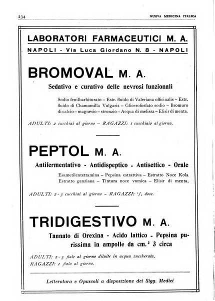 Nuova medicina italica rivista di medicina, scienze affini e problemi professionali