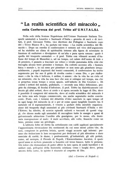 Nuova medicina italica rivista di medicina, scienze affini e problemi professionali