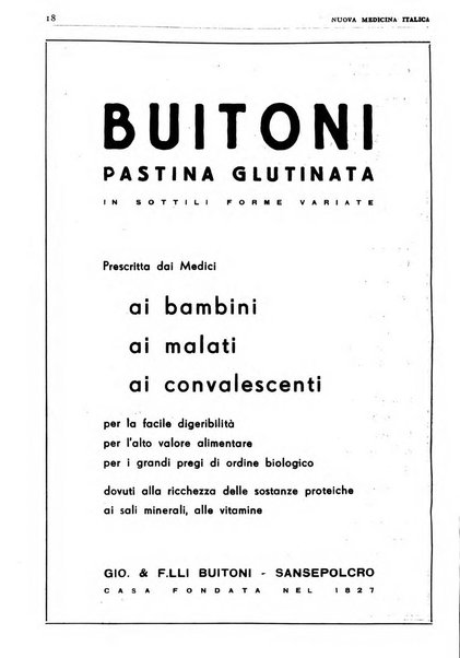 Nuova medicina italica rivista di medicina, scienze affini e problemi professionali