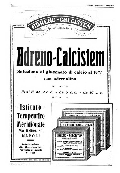 Nuova medicina italica rivista di medicina, scienze affini e problemi professionali